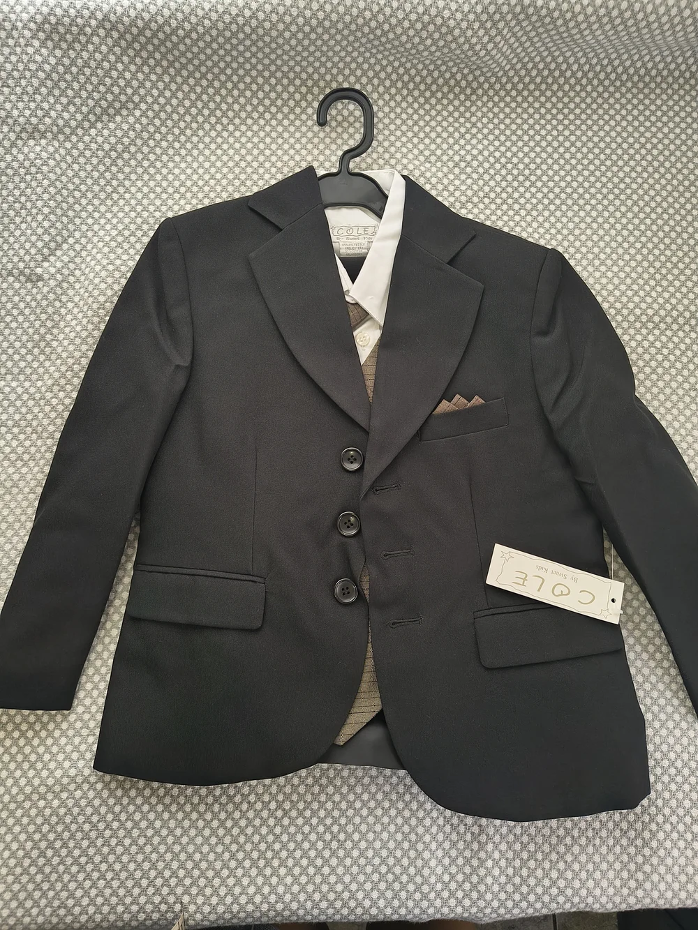 Sweet Kids Boys Formal Suit Set Black Jacket White Classic Black Boys'  Suite